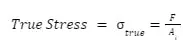 true stress formula