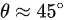 {\displaystyle \theta \approx 45^{\circ }}