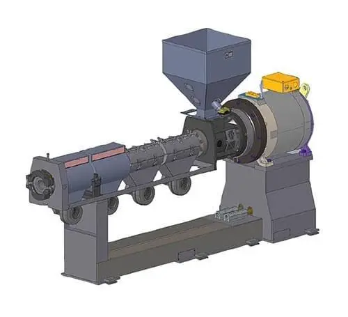 Plastic extrusion machine diagram