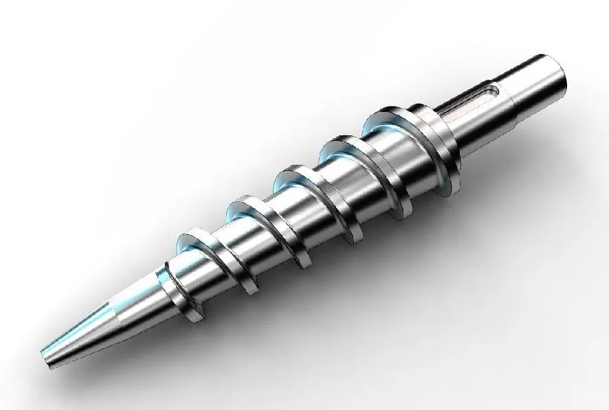 Plastic extrusion screw