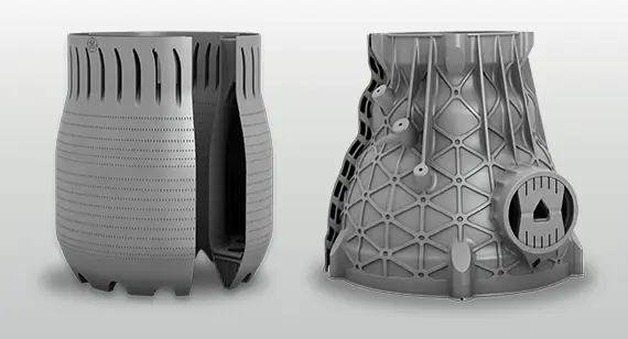 Large-format additively manufactured parts